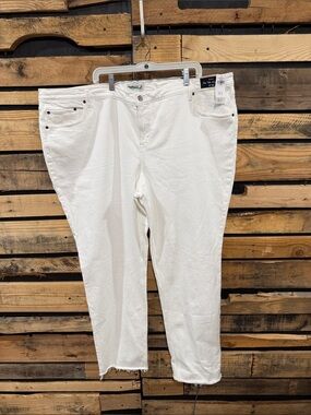 Abercrombie‎ & Fitch White Curve Love The 90’s Straight Mid Rise Jeans Size 37 L
